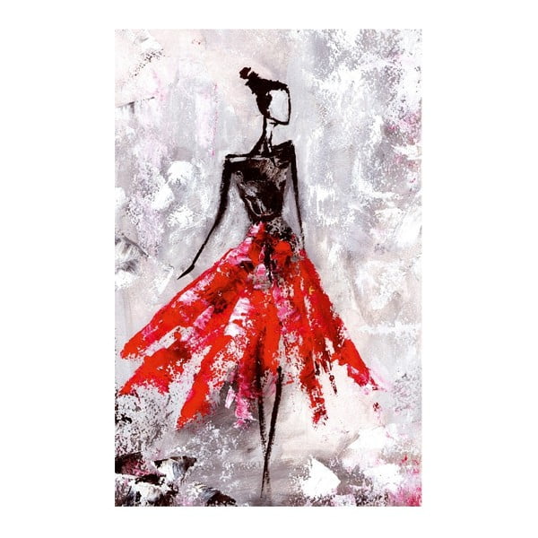 Живопис върху платно Балерина, 70 x 45 cm - Unknown