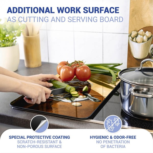 Комплект от 2 стъклени капака за готварска печка Coffee - Wenko-image-4