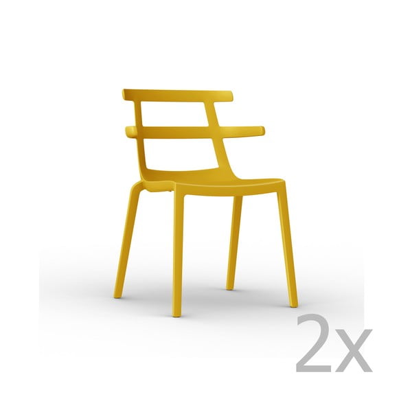 Комплект от 2 жълти градински стола Tokyo - Resol