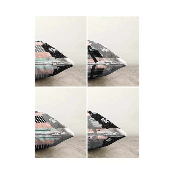 Коледни калъфки за възглавници в комплект от 4 броя 55x55 cm Merry Christmas - Mila Home-image-1