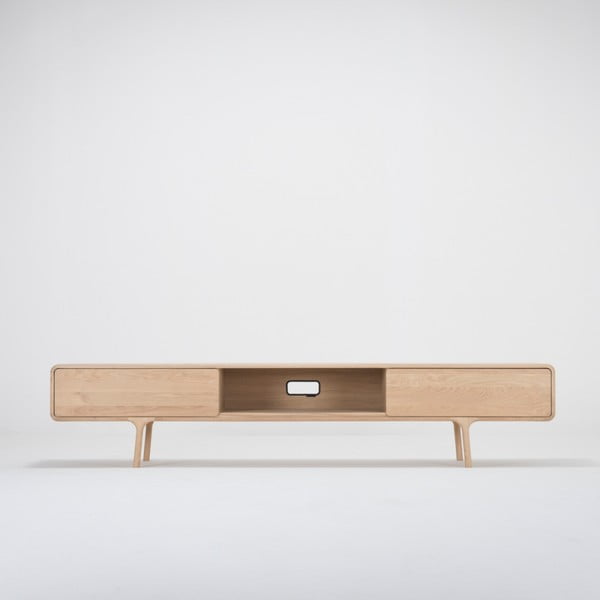 ТВ скрин от масивен дъб с 2 чекмеджета Fawn - Gazzda-image-3