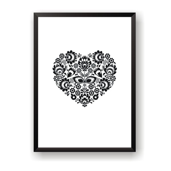 Plakát Nord & Co Floral Heart, 50 x 70 cm