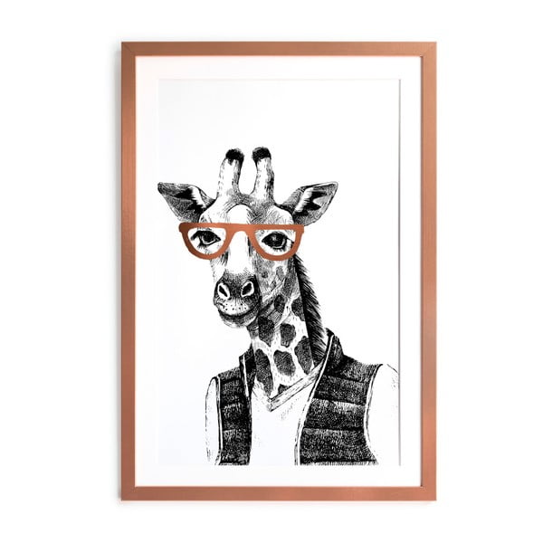 Zarámovaný plakát Really Nice Things Giraffe, 40 x 60 cm
