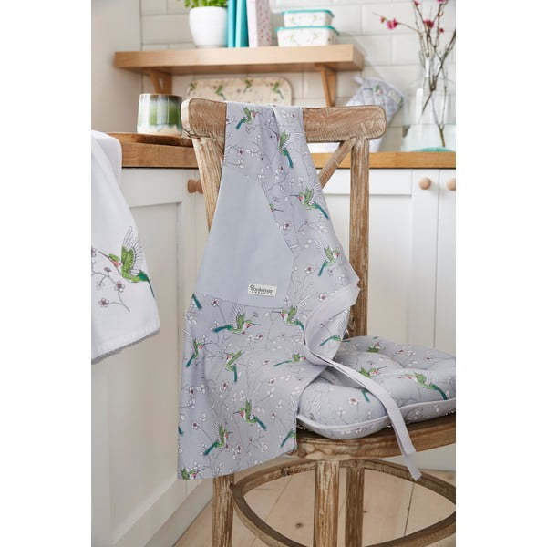 Сива памучна престилка Hummingbirds - Cooksmart ®-image-1