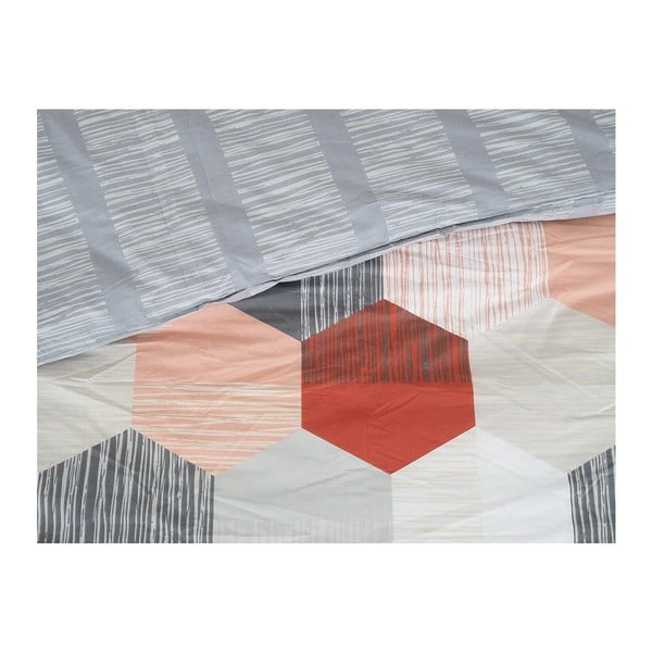 Сиво единично  крепирано спално бельо 140x200 cm Honey Comb – B.E.S.-image-1