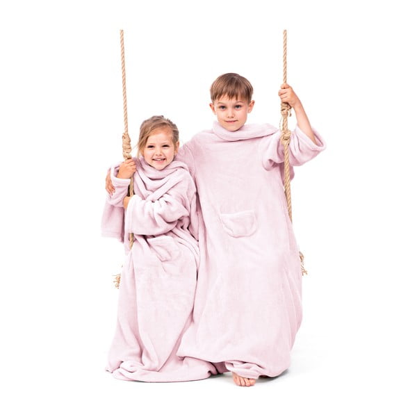 Розово бебешко телевизионно одеяло с ръкави Lazykids Lazy Kids - DecoKing