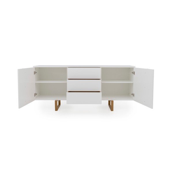 Бял скрин с дъбови крака , 176,5 x 78 cm Birka - Tenzo-image-3