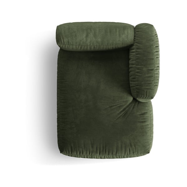 Зелен кадифен модул за диван (десен ъгъл) Martina – Micadoni -image-3