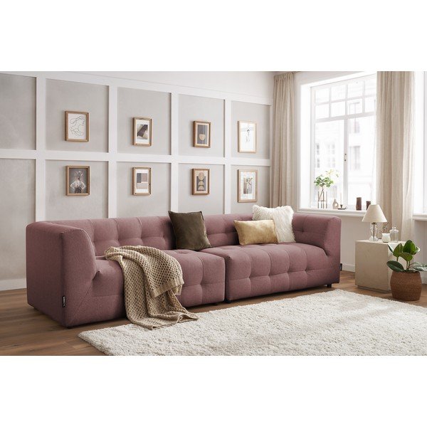 Тъмнорозов диван 324 cm Kleber - Bobochic Paris-image-1