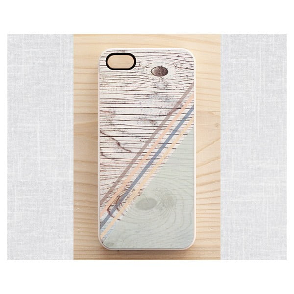 Obal na iPhone 4/4S, Pastel Rustic Geometric wook/white