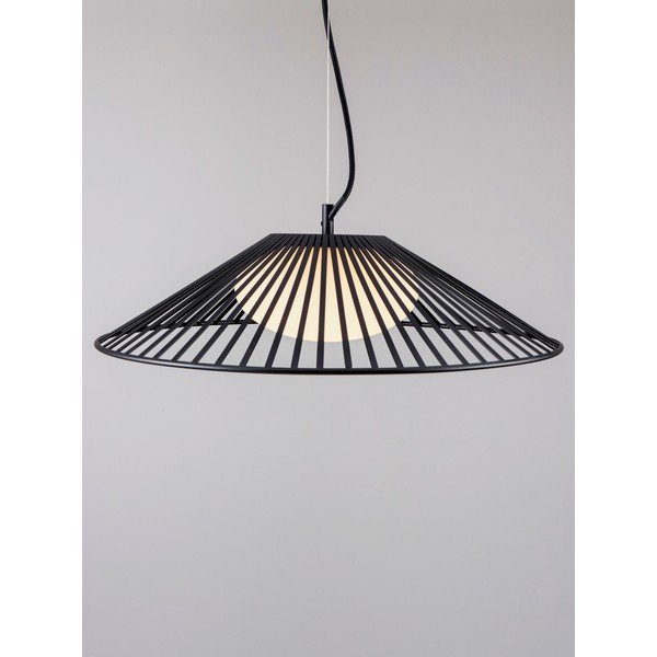 Матово черно метално LED висящо осветително тяло със стъклен абажур ø 50 cm Brume – Nova Luce-image-3