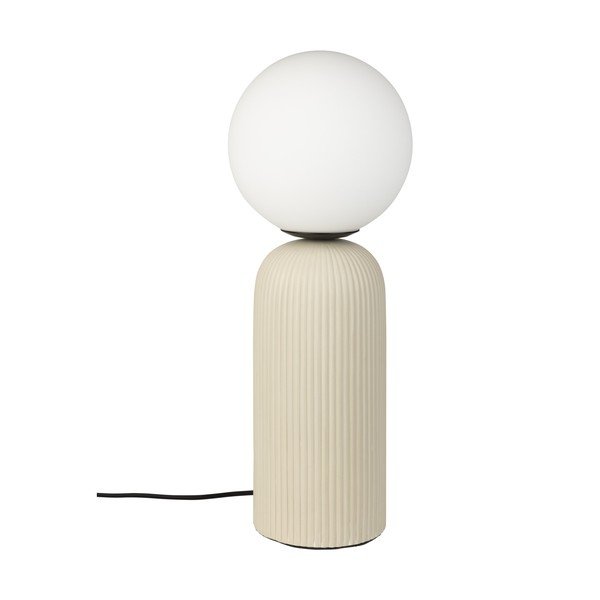 Бежова керамична настолна лампа със стъклен абажур (височина 53 cm) Dash – Zuiver