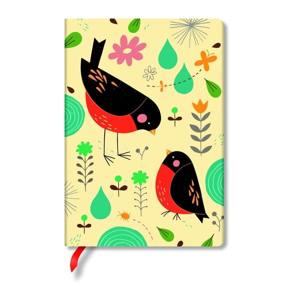 Zápisník s tvrdou vazbou Paperblanks Robin, 9,5 x 18 cm