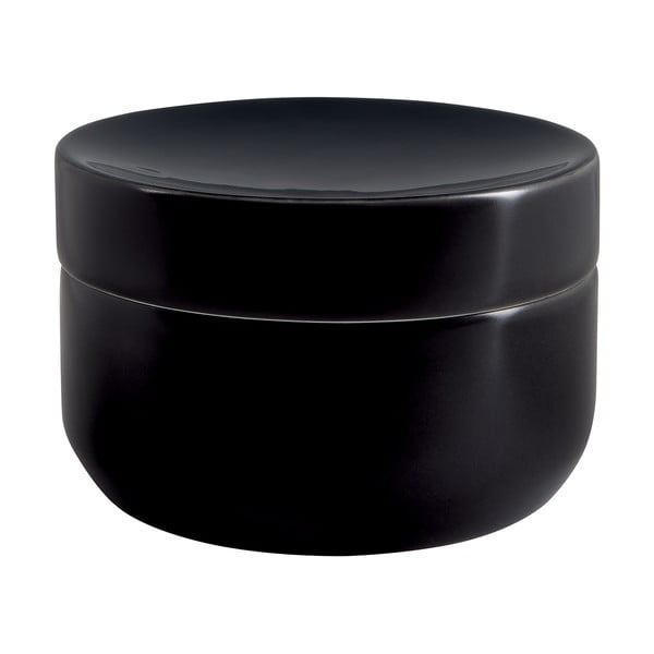 Черен керамичен органайзер за баня за памучни тампони Jaro – Spirella