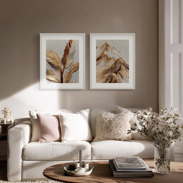 Печатна картина с включена рамка 40x50 cm Golden Strelitzia – Styler-image-1