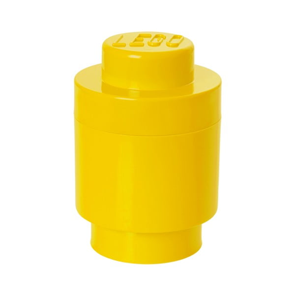 Жълта кръгла кутия за съхранение , ⌀ 12,5 cm - LEGO®