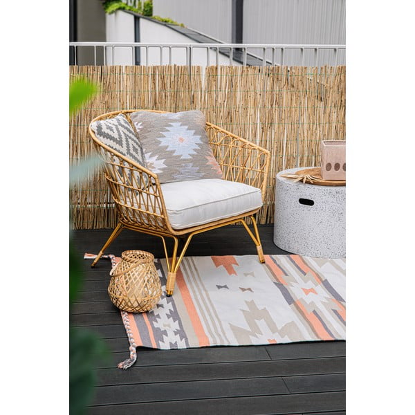 Реверсивен килим за открито, изработен от рециклирана пластмаса , 120 x 180 cm Aztec - Green Decore-image-1