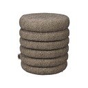 Кафява табуретка от букле Fern – Dutchbone