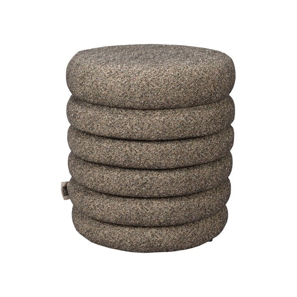 Кафява табуретка от букле Fern – Dutchbone