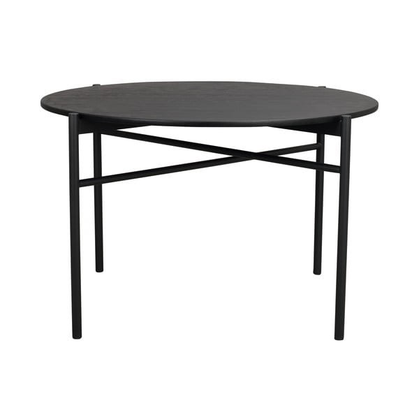 Черна трапезна маса в дъбов декор , ø 120 cm Skye - Rowico
