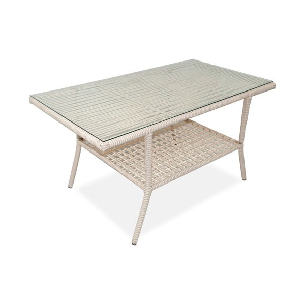 Кремав градински комплект   от изкуствен ратан за 4 души Newyork 160 – Floriane Garden-image-3