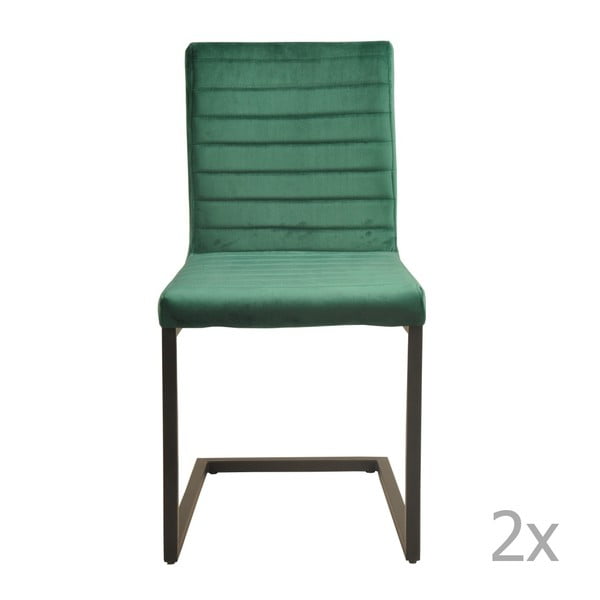 Sada 2 zelených jídelních židlí Swing