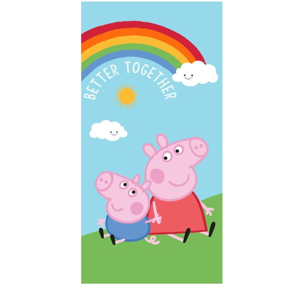 Памучна детска кърпа 70x140 cm Peppa Pig – Jerry Fabrics