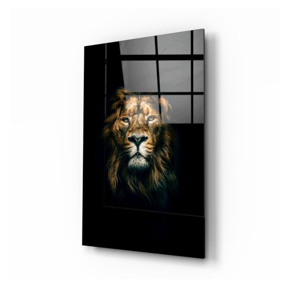 Картина върху стъкло , 70 x 110 cm Lion - Insigne