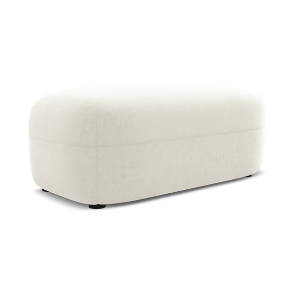 Бяла кадифена табуретка Moana – Makamii-image-1