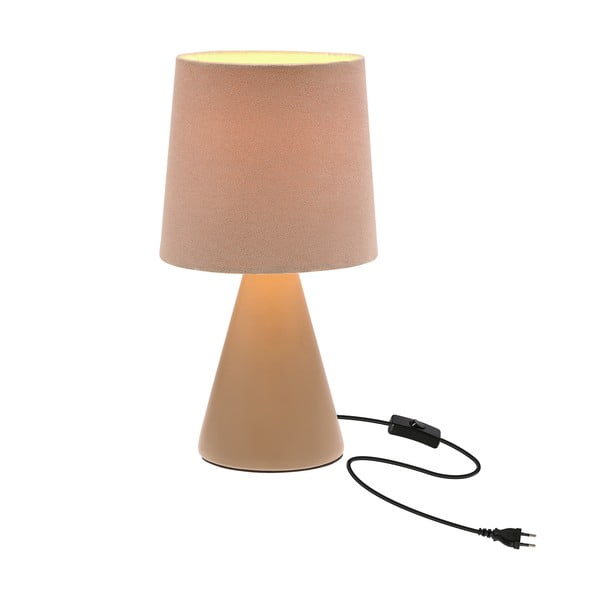 Бежова настолна лампа с текстилен абажур (височина 24,5 cm) Satti – Candellux Lighting-image-4
