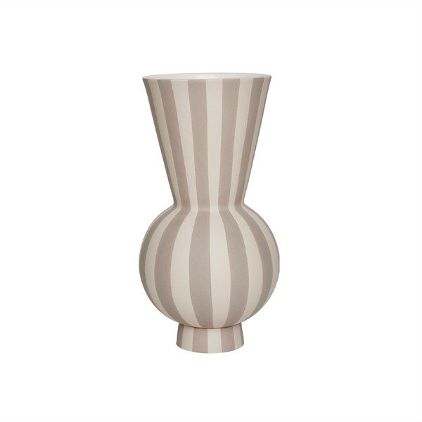 Бежова глинена ръчна изработка ваза (височина 28 cm) Toppu – OYOY Living Design