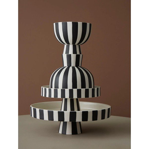 Черно-бял глинена купичка за сервиране Toppu – OYOY Living Design-image-2