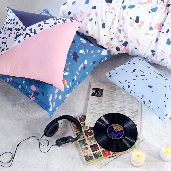 Памучна калъфка за възглавница , 60 x 60 cm Terrazzo - Blanc-image-2