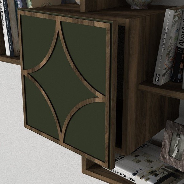 Стенен рафт в декор от орехово дърво Arco - Tera Home-image-3