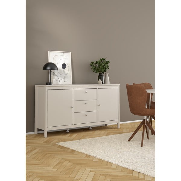 Сиво-бежов скрин 152x80x38 cm Madrid – Tvilum-image-3