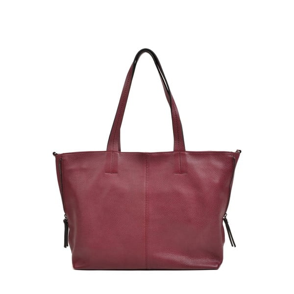 Червена кожена чанта Ambra - Roberta M
