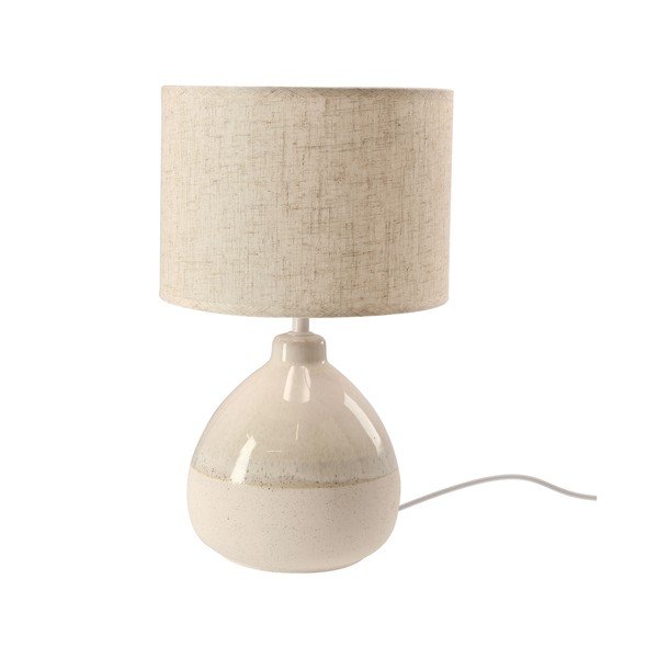 Бежова настолна лампа с текстилен абажур (височина 41 cm) Ardo – Candellux Lighting