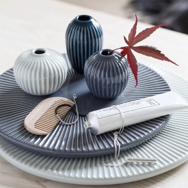 Sada 3 kameninových váz Kähler Design Hammershoi Miniature Cold Palette-image-1