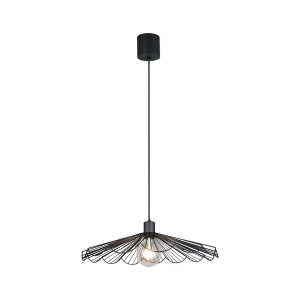 Черно метално висящо осветително тяло с метален абажур ø 50 cm Margarita – Reality