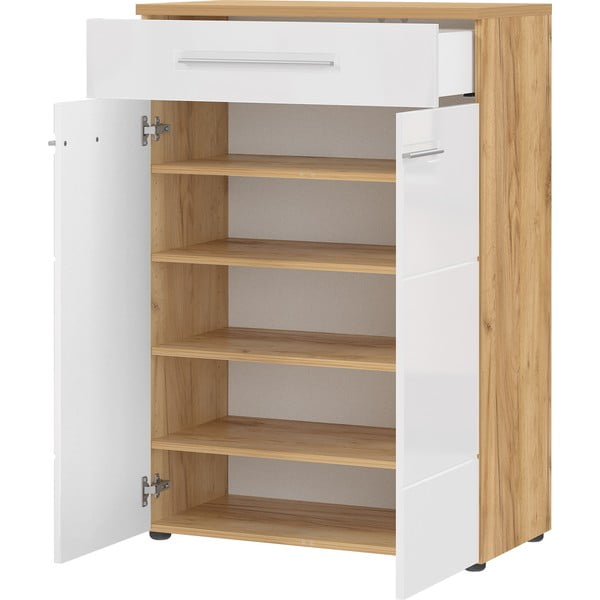 Дъбов шкаф за обувки в бял\естествен цвят Aledo - Germania-image-2