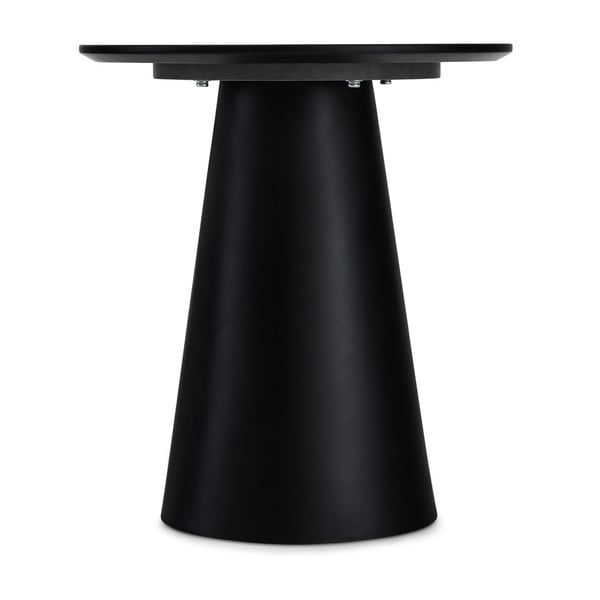 Черна/светлосива масичка за кафе с плот от имитация на мрамор ø 45 cm Tango – Furnhouse-image-2