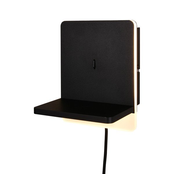 Матово черно LED затъмняваща се стенна лампа Fairfield – Trio