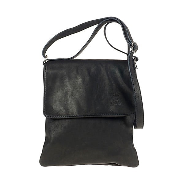 Černá kožená kabelka Pitti Bags Sovida