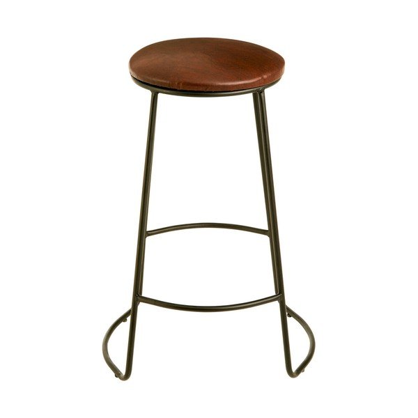 Черен/кафяв тапициран бар стол (височина на седалката 64 cm) Brixton – Premier Housewares-image-3