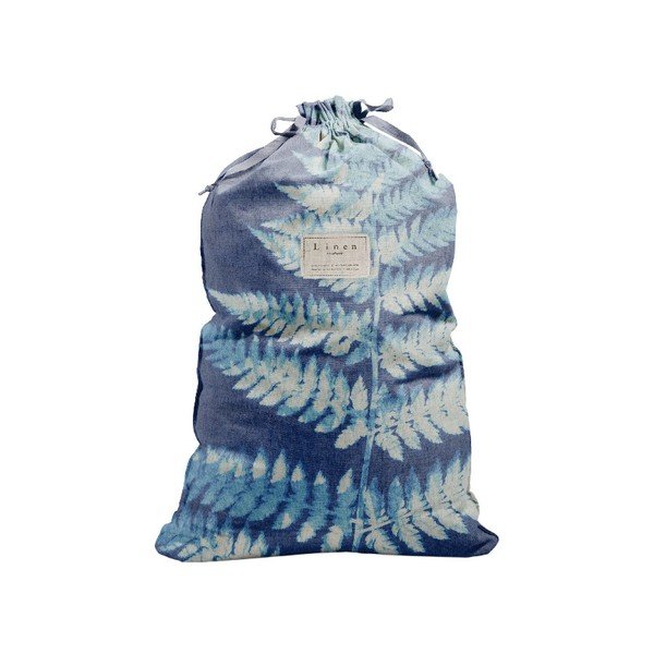 Ленена чанта за пране Чанта , височина 75 cm Blue Leaf - Really Nice Things