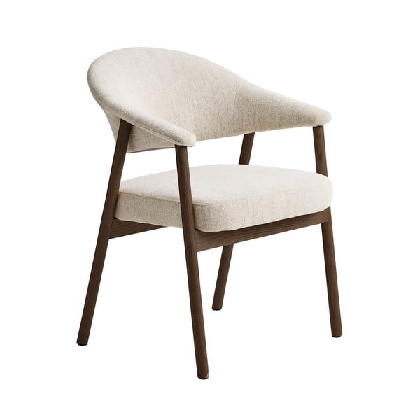 Кремави трапезни столове в комплект с подлакътници 2 бр. от масивен дъб Elk – Unique Furniture