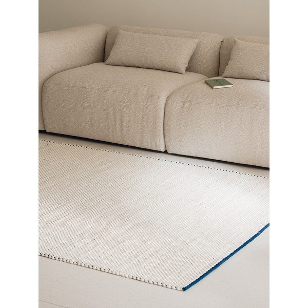 Син/бежов ръчно изработен вълнен килим 170x240 cm Lenu – noo.ma-image-2