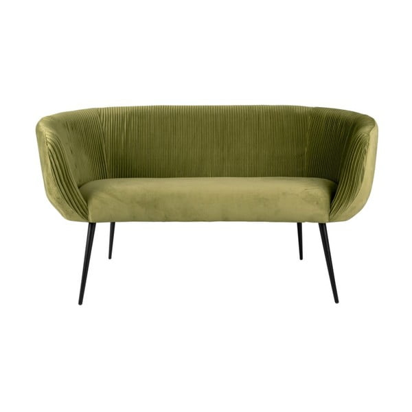 Зелен диван с кадифена повърхност Majestic - Leitmotiv