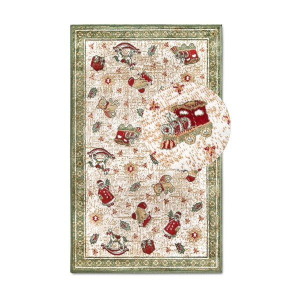 Зелен килим с коледен мотив със смес от памук 50x80 cm Toy's Delight Green Christmas – Villeroy&Boch