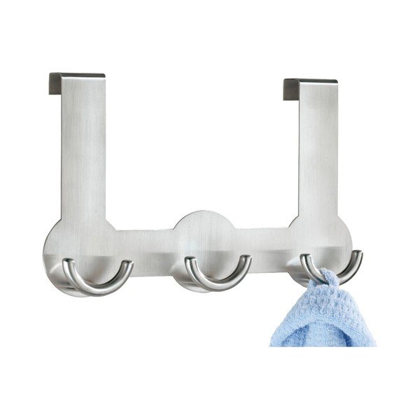 Висяща закачалка за врата с 3 куки в сребристо Rondo - Wenko-image-1